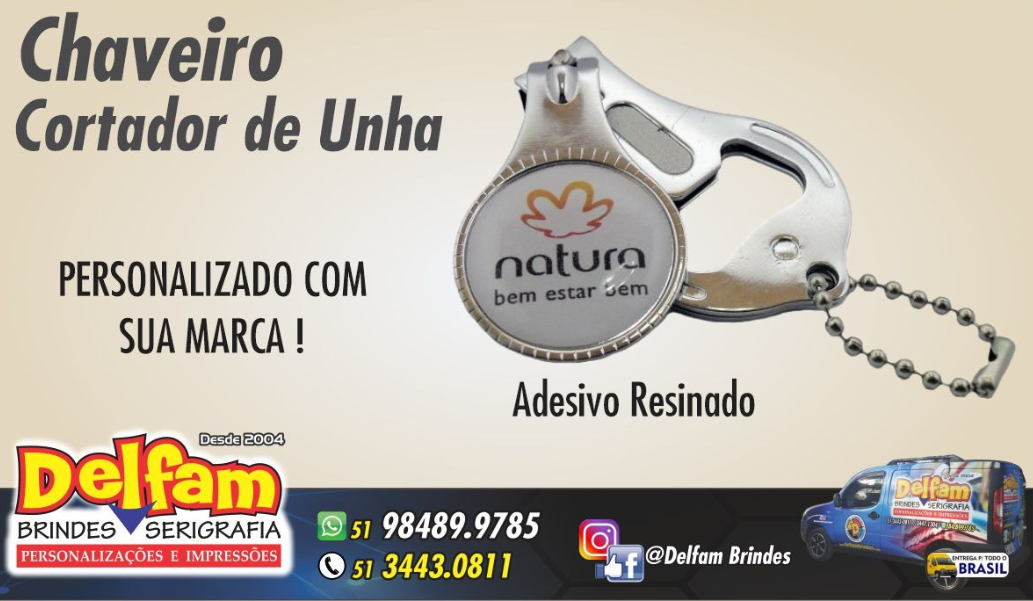 Chaveiro Cortador de Unha/Lixa