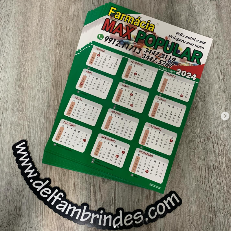 Opção 3 de Calendário de Parede